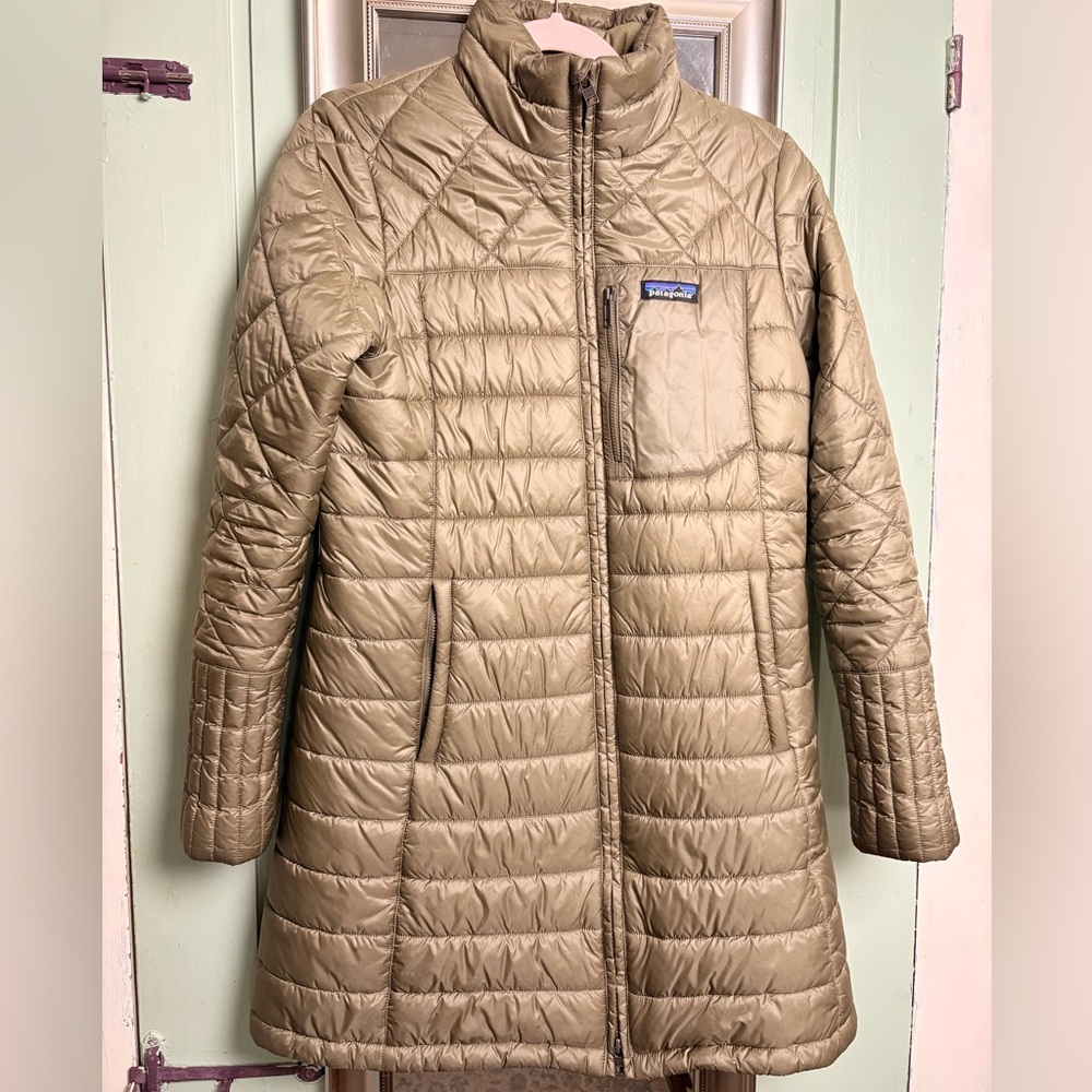 Patagonia Radalie Insulated Parka Quilted Puff Jacket Sage Khaki Green M Medium